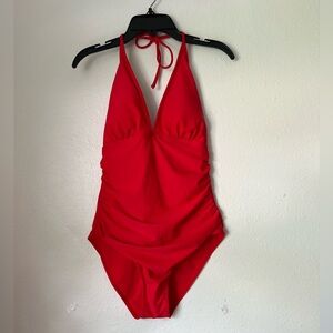 Red One Piece Swimsuit Small